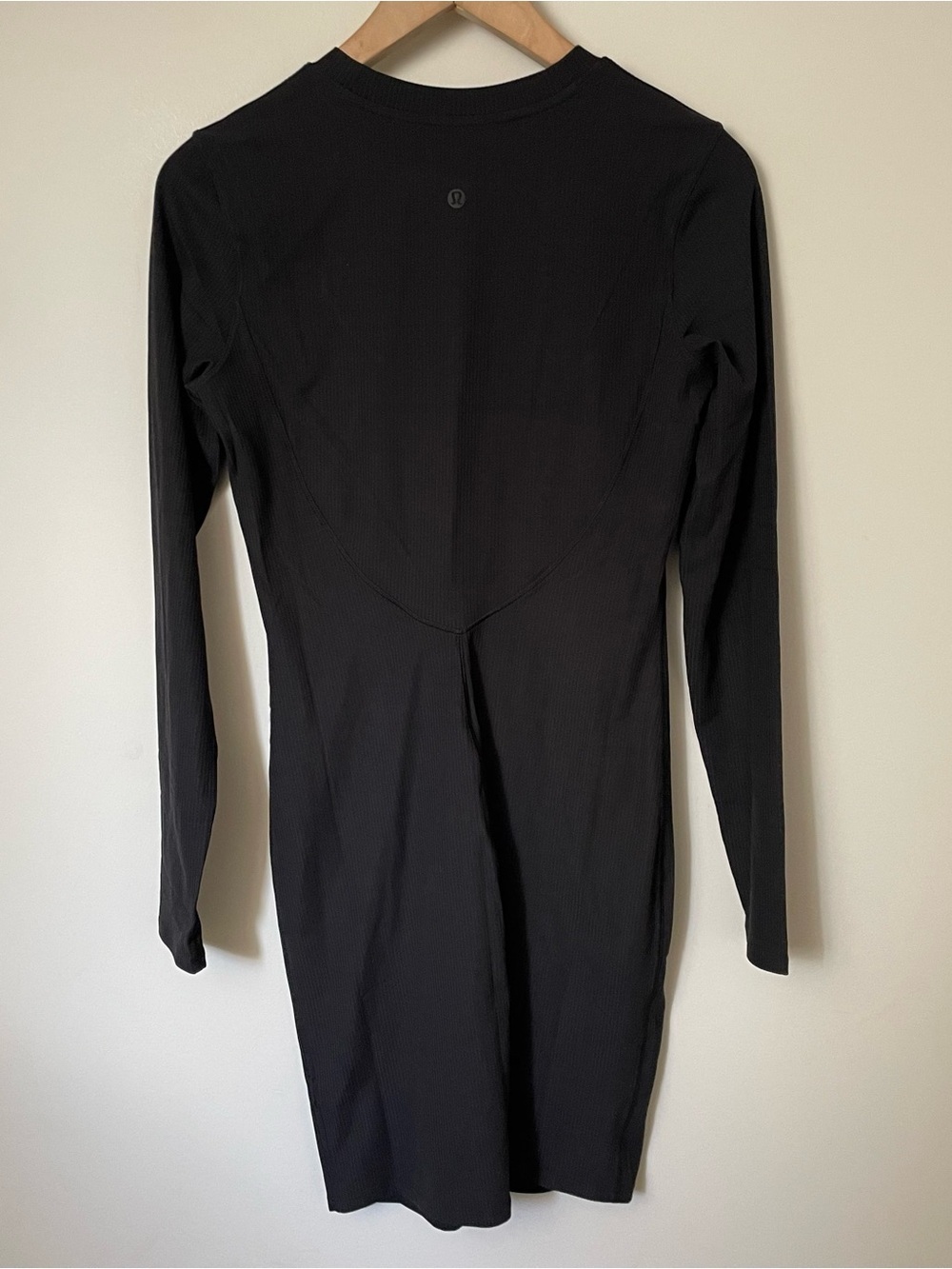 Lululemon 2025 All Aligned Ribbed Long-Sleeve Henley Dress Black Size Small - Picture 9 of 12